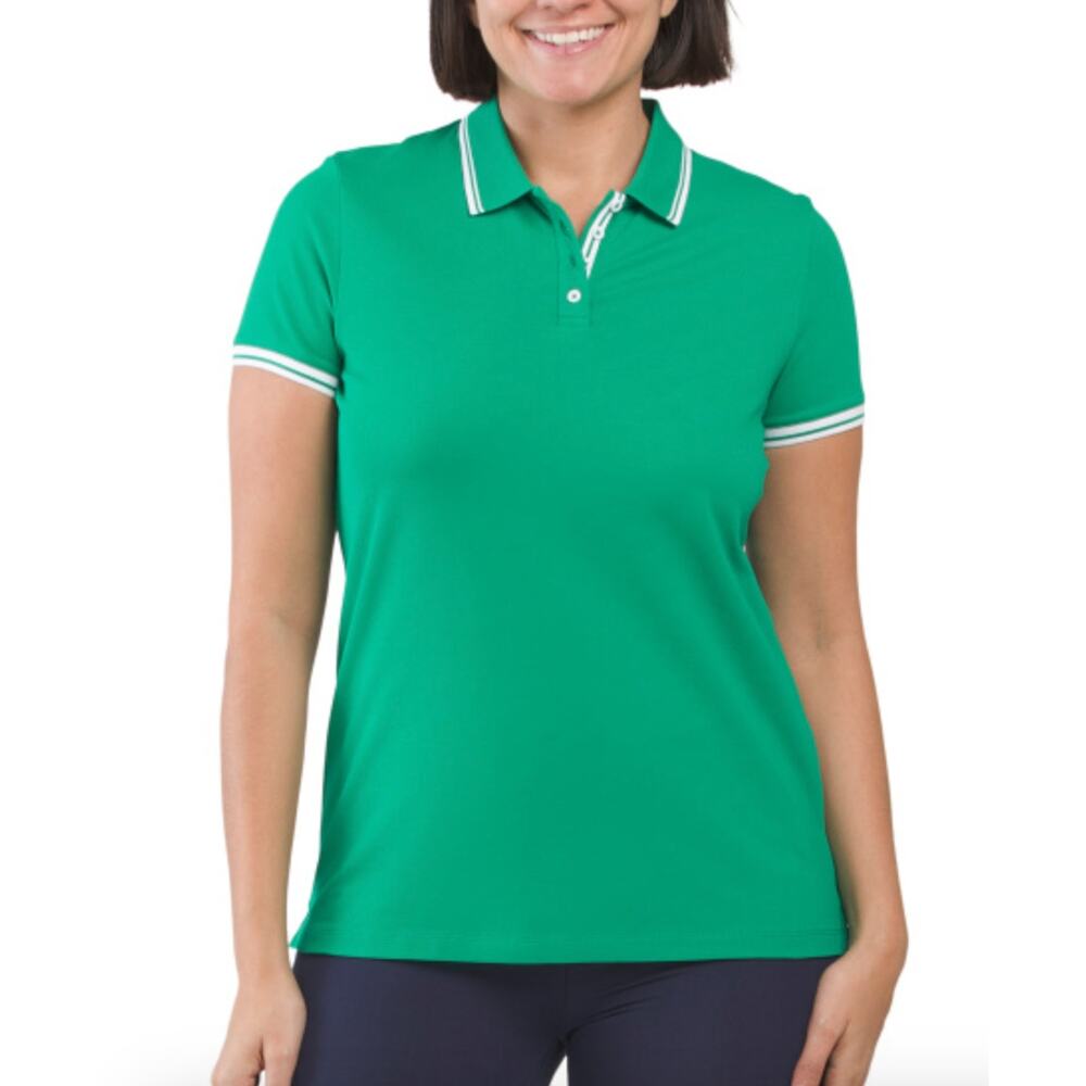 Swing control cap sleeve polo womens green "jelly bean" size small NWT
